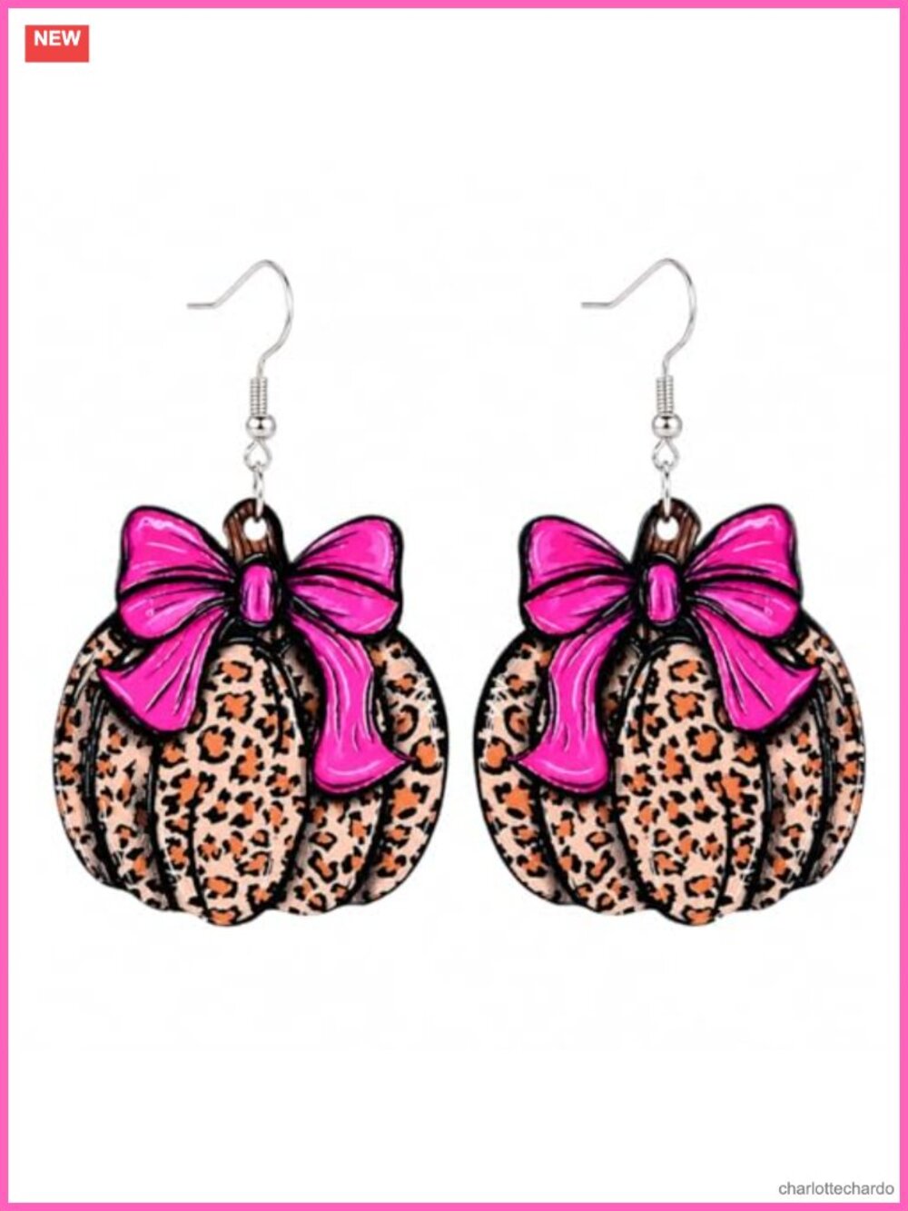 Fall Leaf Dangle Earrings Fishhook Pumpkin Drop Thanksgiving Jewelry